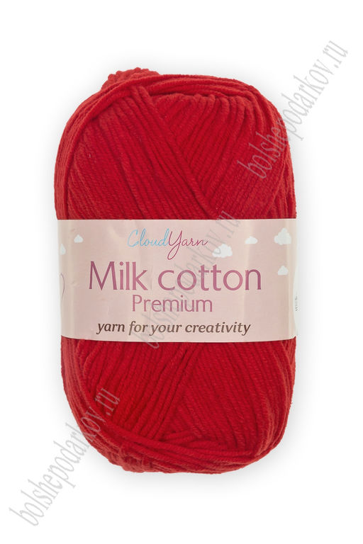 Пряжа "Milk cotton Premium" 50 гр (10 шт) SF-7847, красный