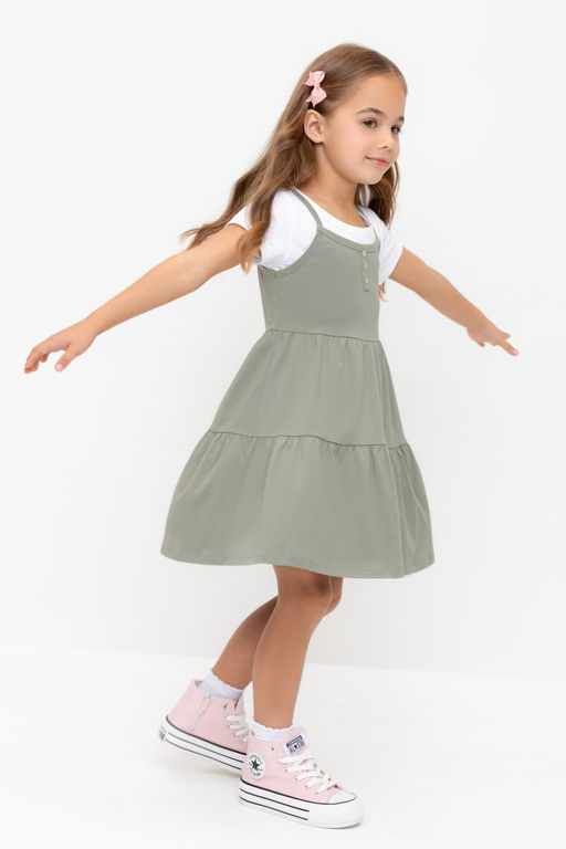 КР 5799/зеленый чай к565 сарафан для дев - Crockid фото 4