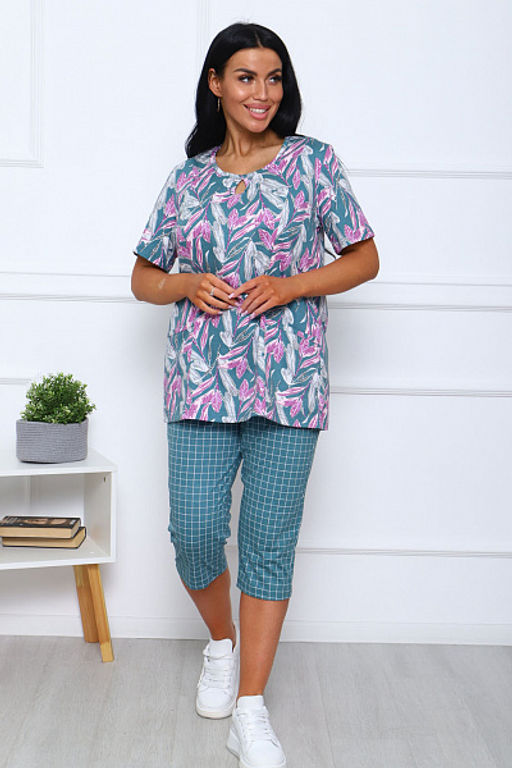 Костюм с бриджами (00990, зеленый) - Плиона фото 5