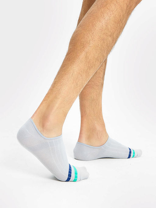 Цена за 5 пар! Носки мужские короткие серые с полосками