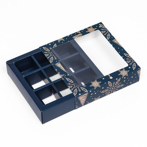 Коробка под 9 конфет новогодняя Праздничное волшебство, 13.5?13.5?3.5 см - UPAK LAND фото 10