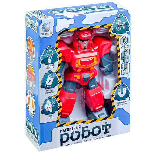 Робот магнитный (свет, звук) в коробке