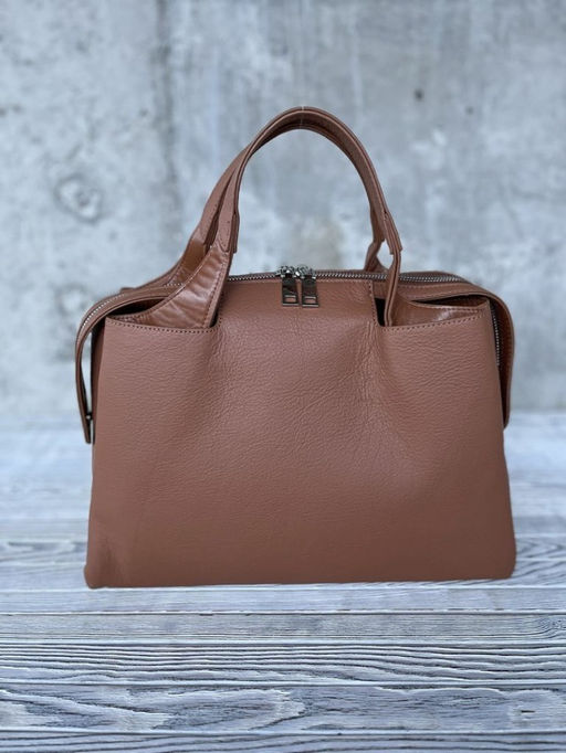 Женская кожаная сумка тоут 3120 Браун