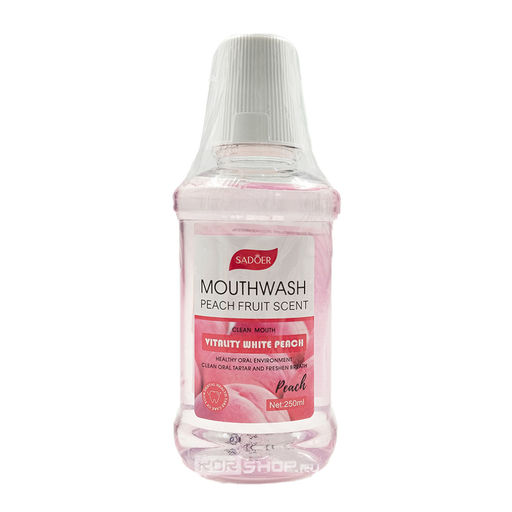 Персиковый освежающий ополаскиватель для полости рта Sadoer, Китай, 250 мл Акция
