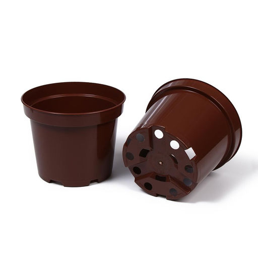 Цена за 4 шт. Горшок для рассады, 3 л, d=19 см, h=15 см, коричневый, Greengo
