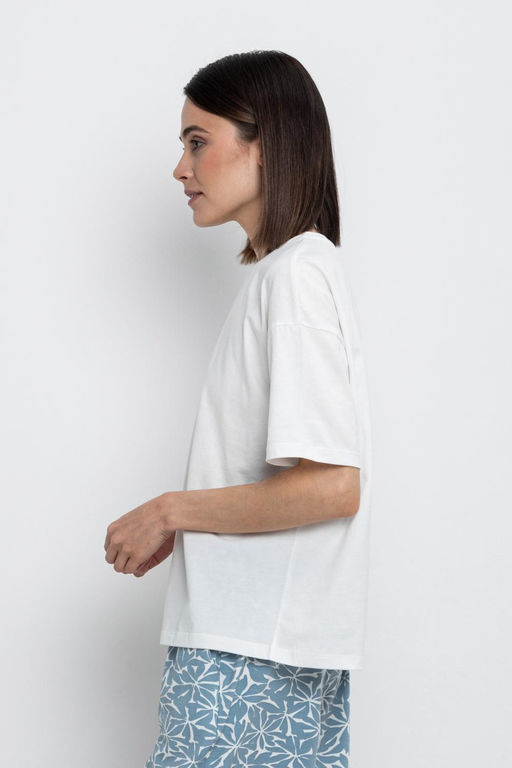 Футболка Very Neat Е 30092 из хлопка бежевая  фото 4