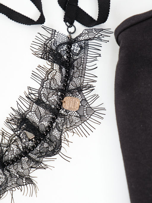 Чокер ажурный черный PR3638 черный - Mini maxi фото 5