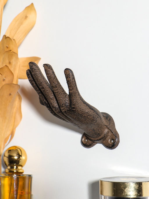 Крючки настенные «Рука - приветствие», ключница декоративная, чугун, 11×7.2×8.5 см