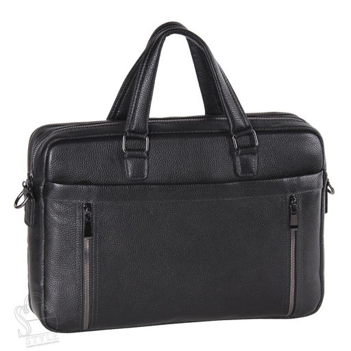 Портфель мужской кожаный 8223-8QH black Heanbag  в Новосибирске