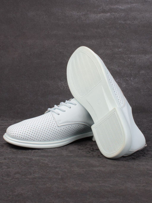 03-PDXL156-3 LT. BLUE Полуботинки женские (натуральная кожа) - Фабричный китай фото 15