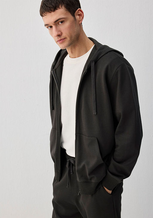 Fermuarl? Antrasit Basic Sweatshirt - Mavi фото 2