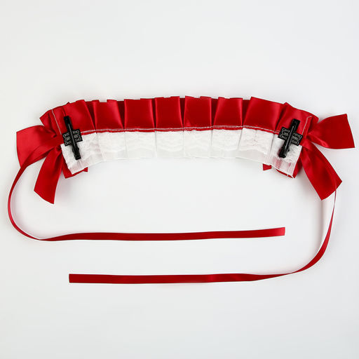 Карнавальная повязка Лолита цвет красный с белым кружевом - Simaland фото 3