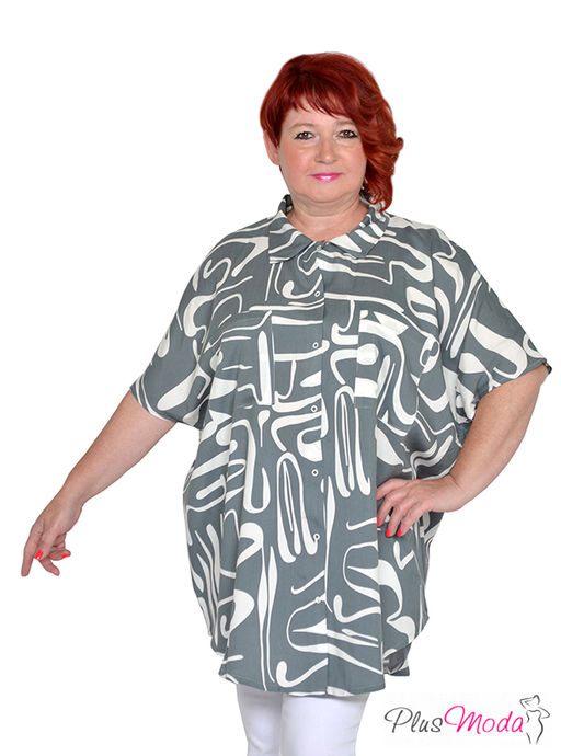 Рубашка Модель №1979 размеры 44-84 - Plusmoda фото 3