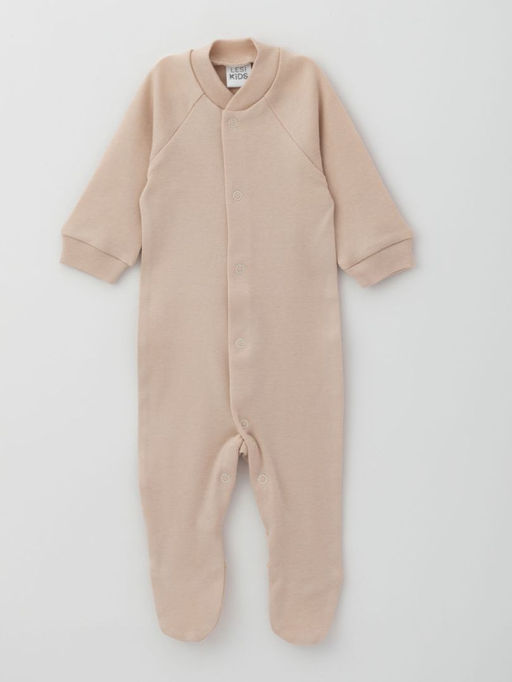 Комбинезон для новорожденного из хлопкового трикотажа, беж/панда - Lesi kids фото 15