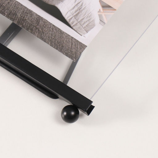 Фоторамка металл на 1 фото 10х15 см "Лаконичность" черный 1х15,2х21 см