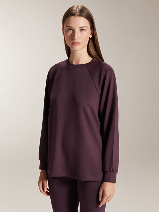 Bisiklet Yaka Oversize Kad?n Sweatshirt Tunik