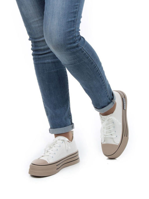 05-6036-12 WHITE/BROWN Кроссовки женские (искусственные материалы) - No name фото 4