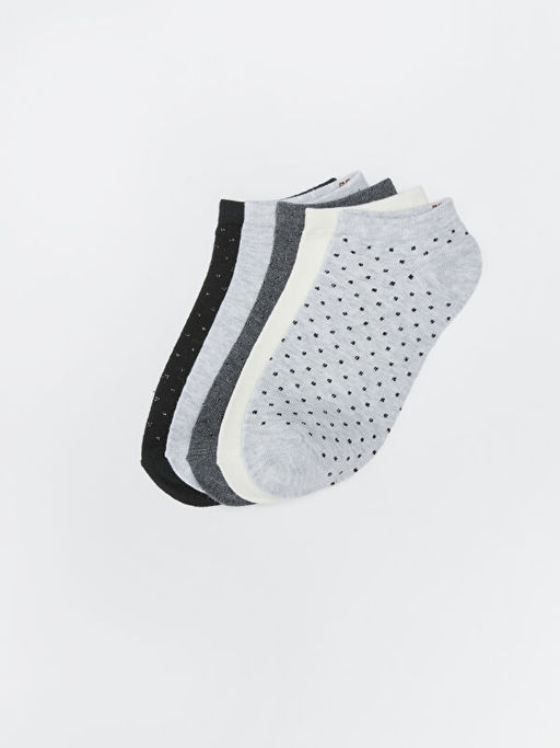 Simli Desenli Kad?n Patik ?orap 5li