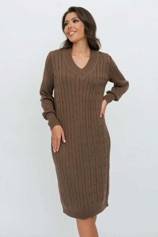 ЗЛАТА Платье М 2991/кофе