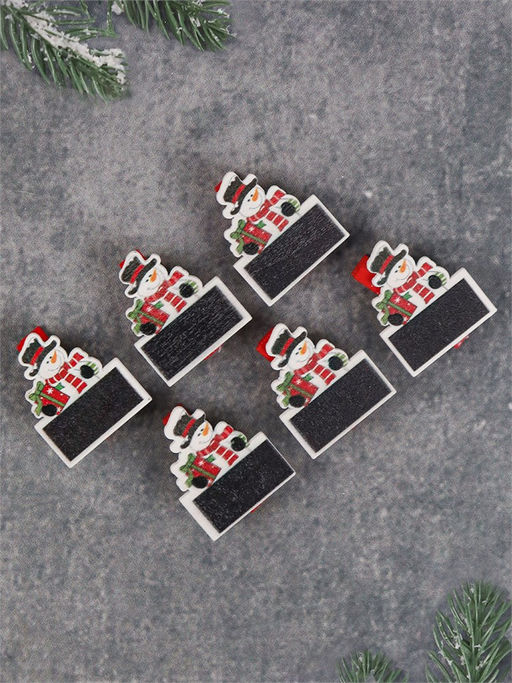 Набор украшений на прищепке "Снеговик" 6шт. 3.5см (НУ-5338)