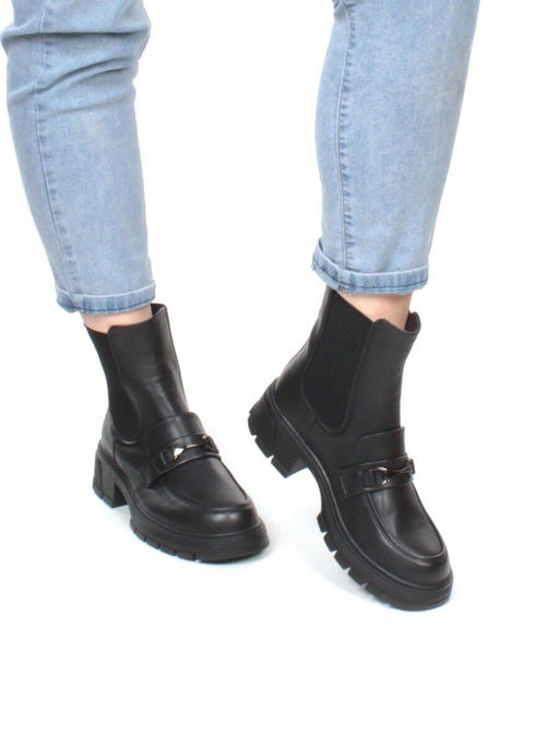 01-5251-1 BLACK Ботинки демисезонные (искусственная кожа, байка) - No name фото 21
