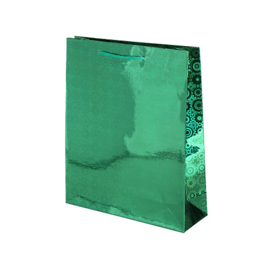 Цена за 12 шт. Пакет подарочный 23х27х7,5 голография / GW-112 /уп 12/960/плотность бумаги 128г/м2 - Галеонтрейд фото 2