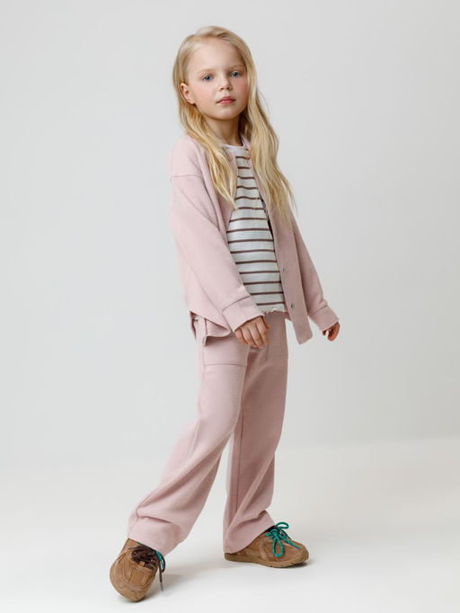 КР 400843/розовый лед к577 брюки для дев - Crockid фото 3
