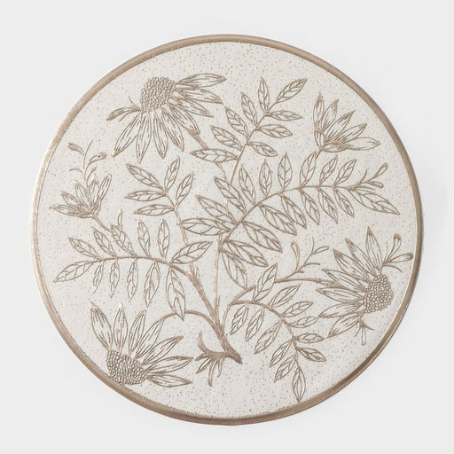 Набор салфеток сервировочных Доляна Ботаника, 2 шт, d=38 см, цвет бежевый  фото 11
