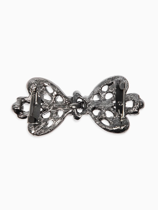 Зажим для кардигана "Ажур", тюльпан. цвет серый в сером