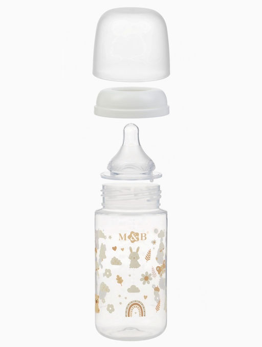 Бутылочка для кормления M&B, ШГ Ø50 мм, +3мес., 260 мл.