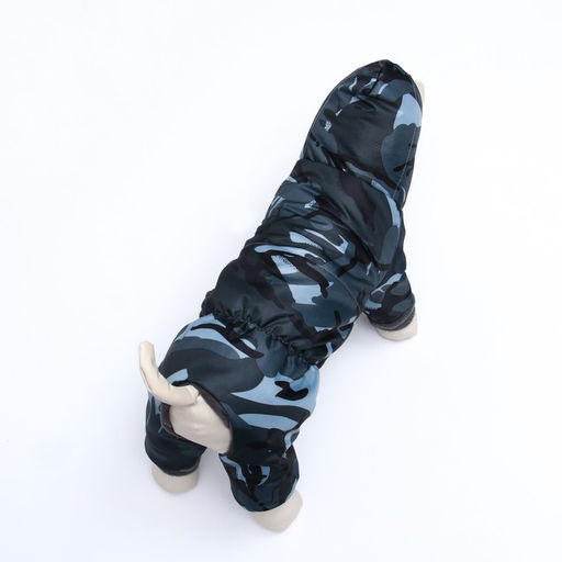 Комбинезон зимний для животных Камуфляж, 3XL (ДС 36-38, ОГ 48-52 см, ОШ 36-37 см), микс - Simaland фото 4