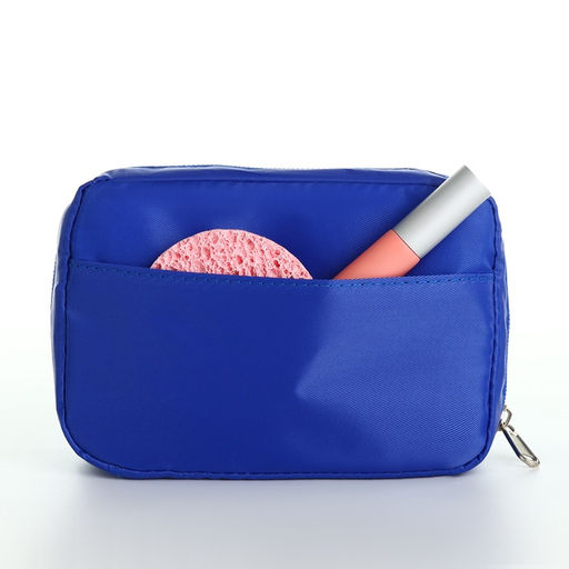Косметичка - органайзер дорожная женская на молнии, с карманами, синяя - Simaland фото 3