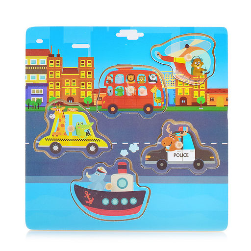 Пазл-вкладыш Город у моря - Щепочка фото 3