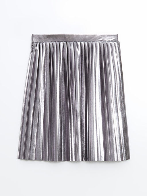 Beli Lastikli Pileli K?z ?ocuk Etek