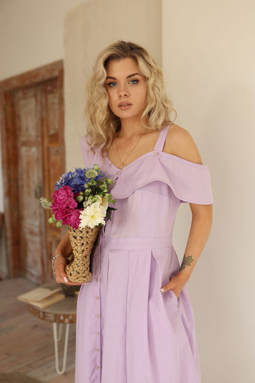 Платье AMORI 9582 лаванда  фото 4