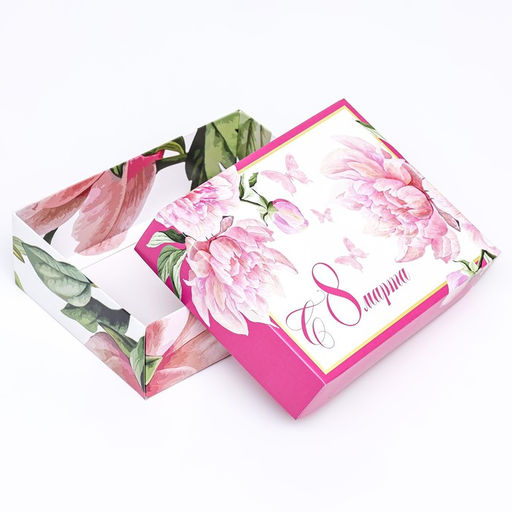 Подарочная коробка сборная Мартовские пионы 16,5 х 12,5 х 5,2 см - UPAK LAND фото 5
