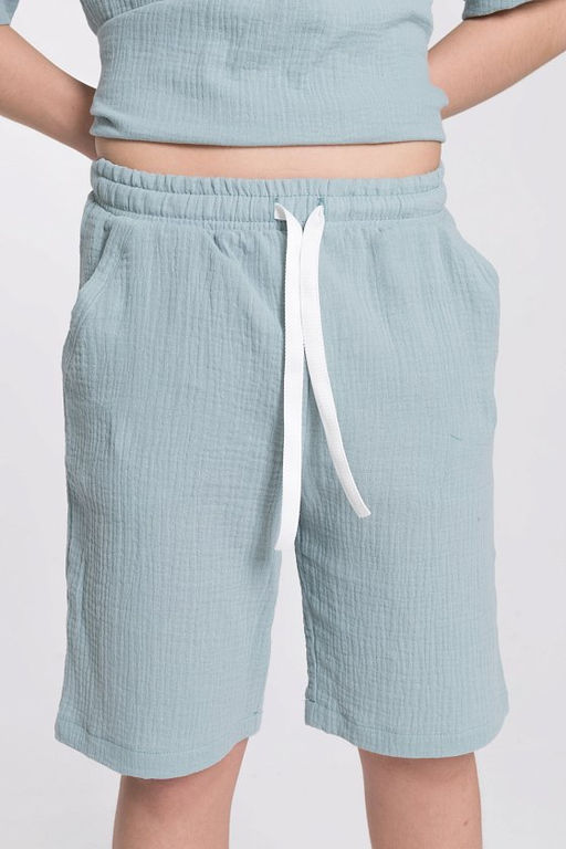 Шорты М224043б серо-зеленый - Елена фото 4