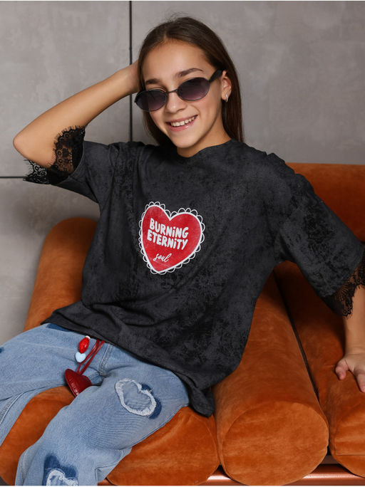 Футболка Вызов Черный Девочка