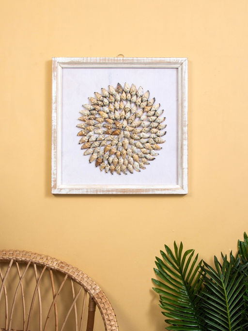 Панно «Композиция из ракушек», 45×3×45 см