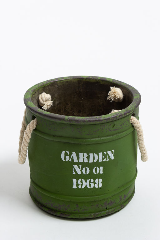 Кашпо с ручками, керамика (SF-2822) зеленый - Больше подарков фото 5