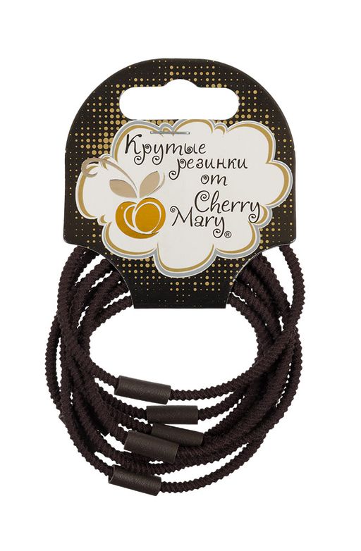 CHERRY MARY V/R6037 Набор резинок для волос 5 х 8 шт №01 коричневый