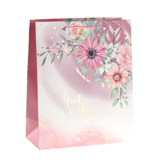 Цена за 12 шт. Пакет подарочный 31x42x12см Цветы / 3251XL /уп 12/300/ - ГалеонТрейд фото 8