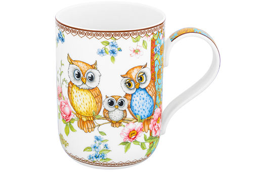 Кружка 400 мл 11,5*7,5*10,5 cм Совушки NEW BONE CHINA - Elan gallery фото 2