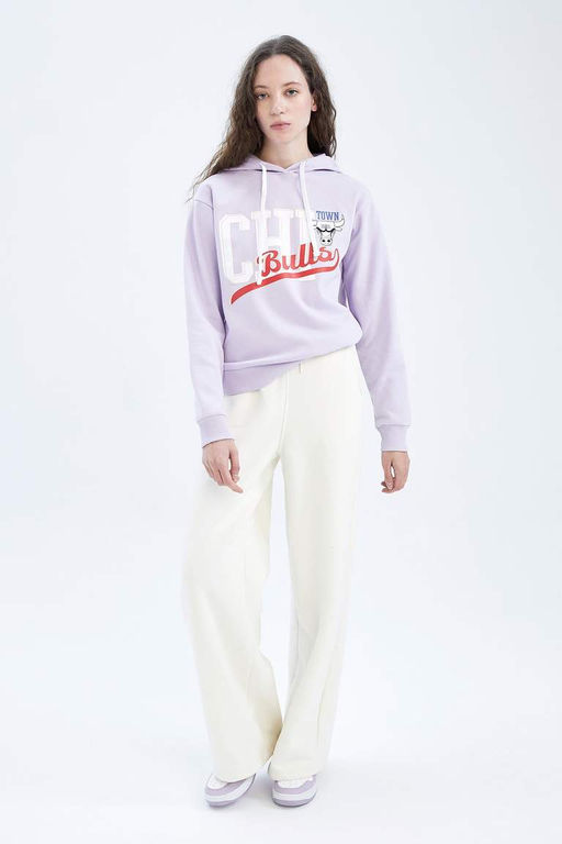 DeFactoFit Толстовка стандартного кроя с капюшоном NBA Chicago  фото 6