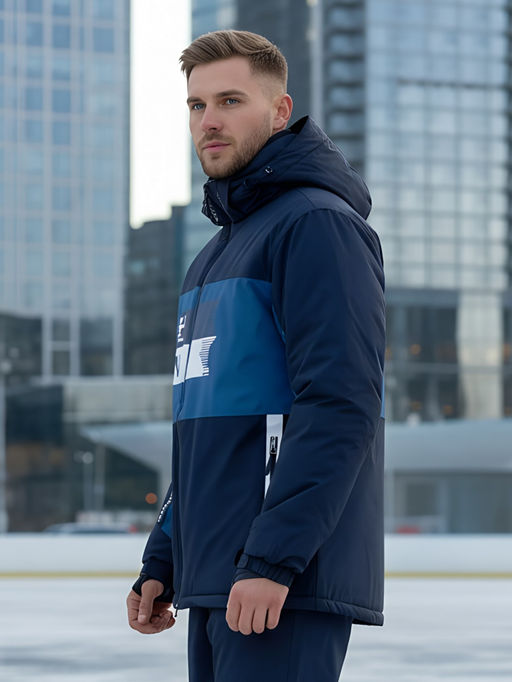 Горнолыжный костюм мужской зимний темно-синего цвета 370TS - Leifensh фото 38