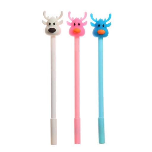 Цена за 5 шт. Ручка гелевая-прикол Олень МИКС - Calligrata фото 7