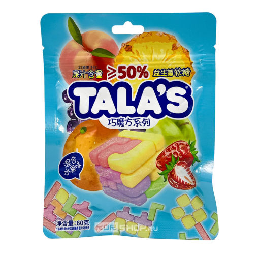 Жевательный мармелад с пробиотиками Микс фруктов Magic Cube Talas, Китай, 60 г Акция