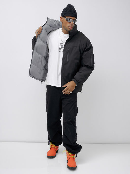 Куртка двухсторонняя мужская молодежная зимняя черного цвета 25308Ch - Mtforce фото 13