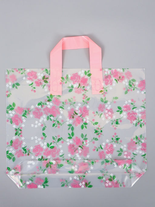 Цена за 50 шт. Пакет с петлевой ручкой "Только красота" 35 х 30 х 8, см, 60 мкм