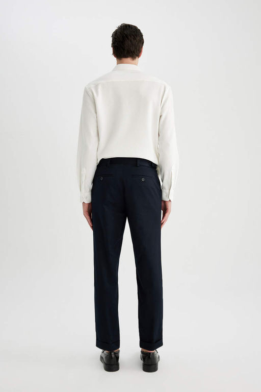 Зауженные брюки из твила с двойными штанинами - Defacto фото 7